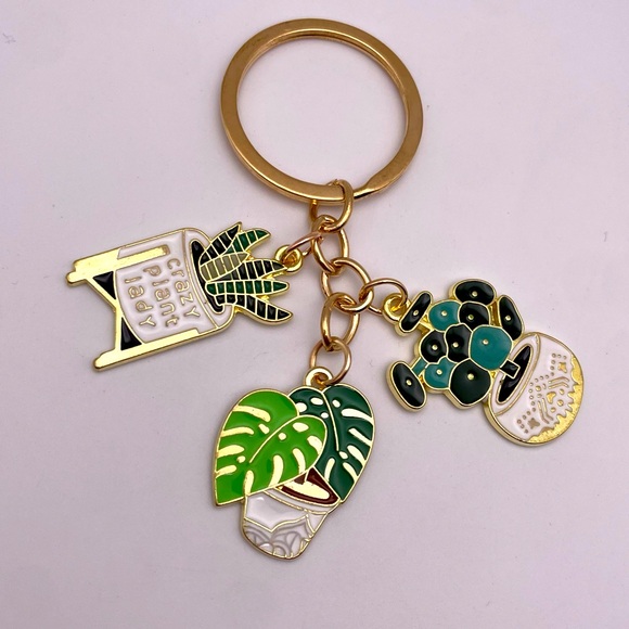 CRAZY PLANT LADY | Dainty Bag Charm | Keychain (Brand New!) 🪴 - Picture 2 of 10